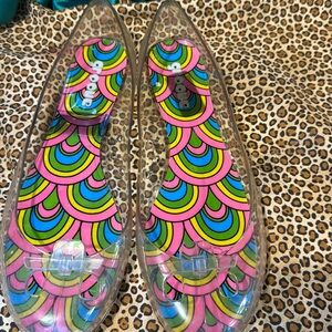 Great condition lightly worn clear Groove shoes Size 8/39 ready to wear.